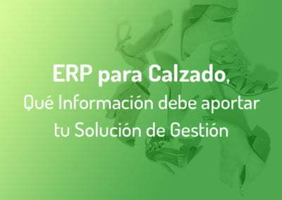 ¿Qué Información debe darte un ERP si eres una Empresa de Producción de Calzado?