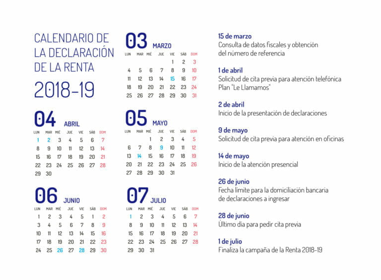 Declaración de la Renta 2018-19: Fechas clave y novedades | Clavei