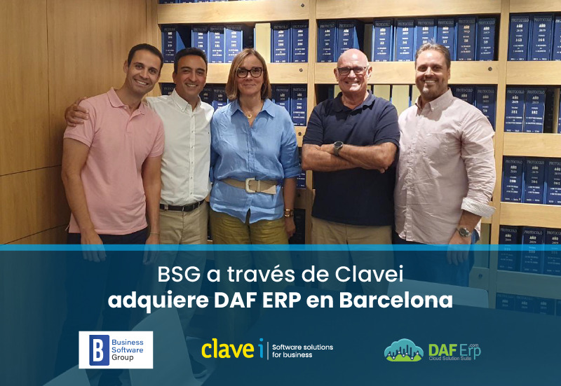 Business Software Group a través de Clavei adquiere DAF ERP en Barcelona