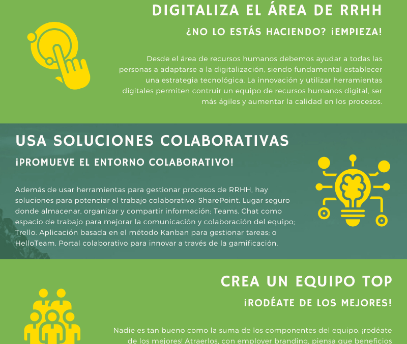 Infografía: 5 acciones para mejorar la productividad del área de RRHH