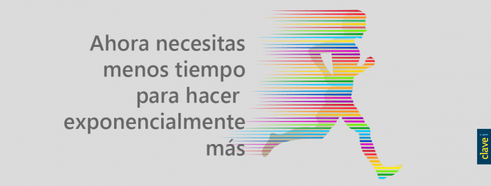 Ahora necesitas menos tiempo para hacer exponencialmente más