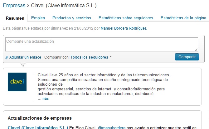 Cómo poner mi empresa en Linkedin? | Clavei